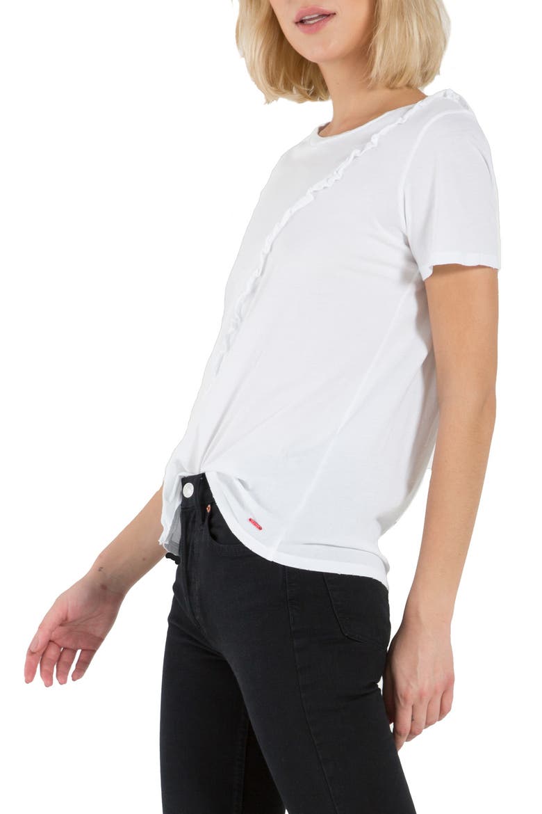 Sol Ruffle Tee, Alternate, color, WHITE
