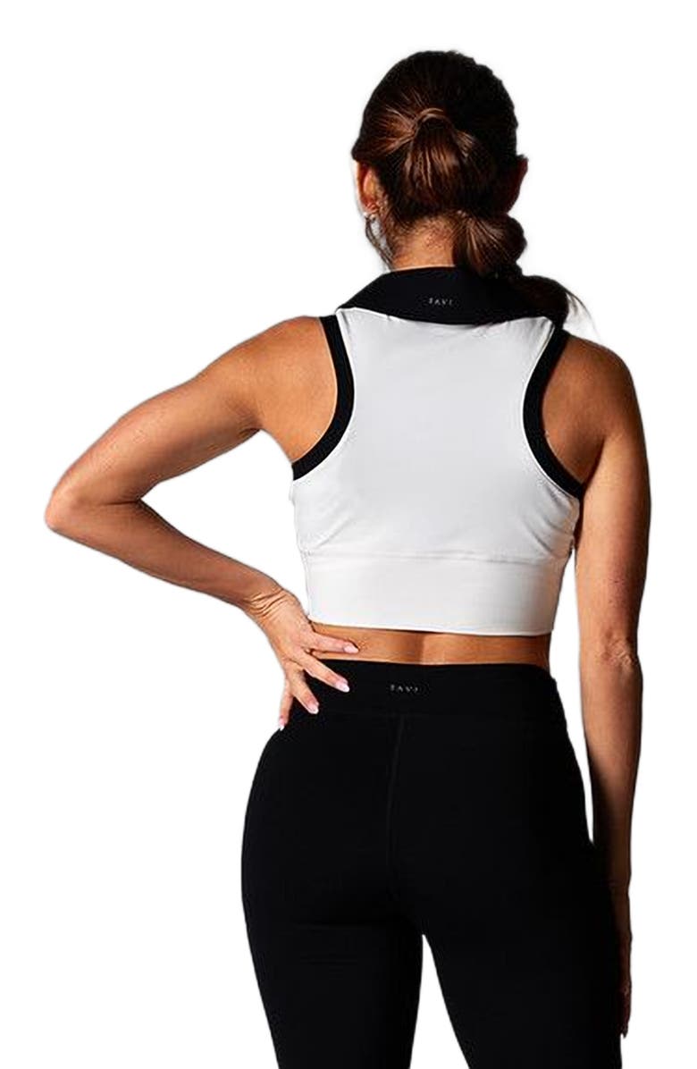 Tavi Contrast Polo Tank, Alternate, color, Coconut Ebony