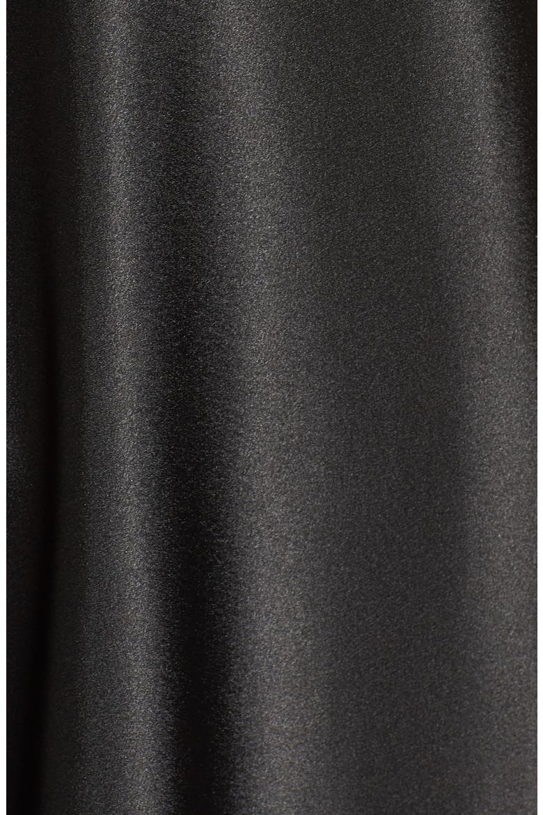 Sleepwear Charmeuse Chemise, Alternate, color, BLACK