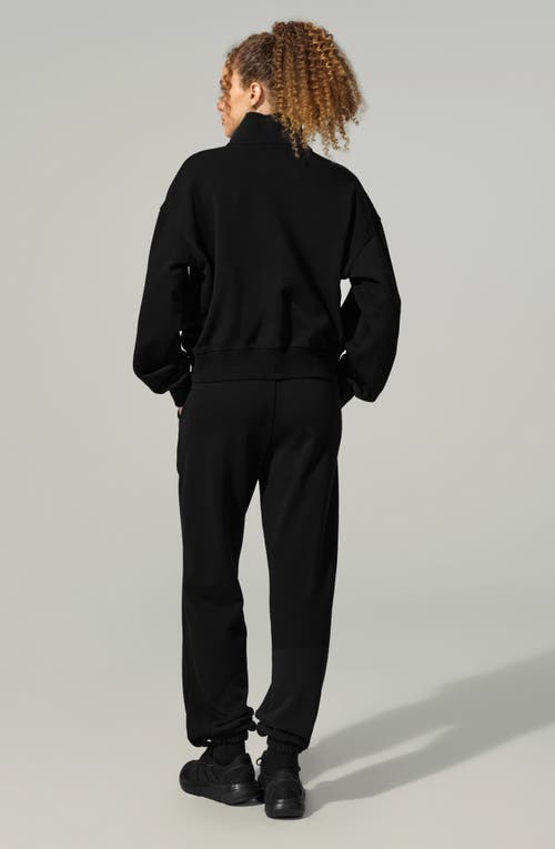 Lilysilk Heirloom '89 Half-zip Pullover In Black
