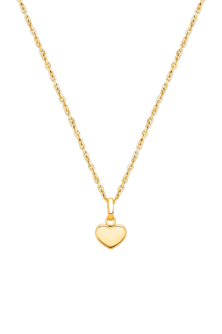 14K Gold Modern Heart 12-14" Necklace, Main, color, 14K Yellow Gold
