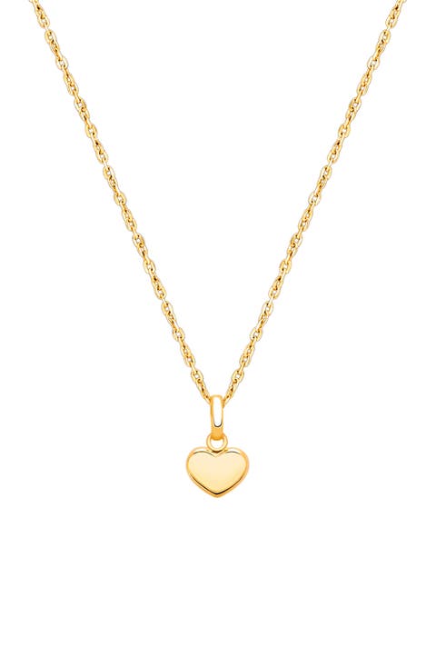 14K Gold Modern Heart 12-14" Necklace