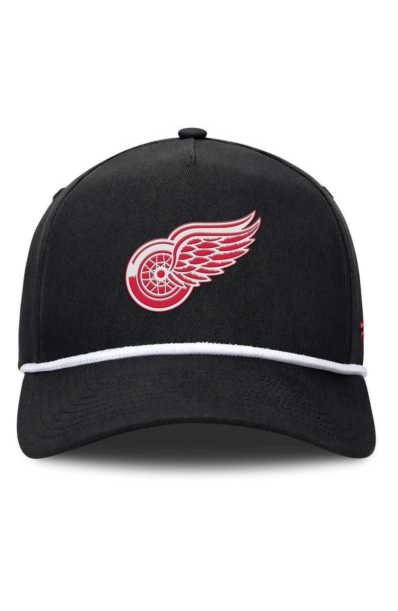 FANATICS Men
s Fanatics Black Detroit Red Wings Authentic Pro Rink Roper A-Frame Adjustable Hat, Alternate, color, Black