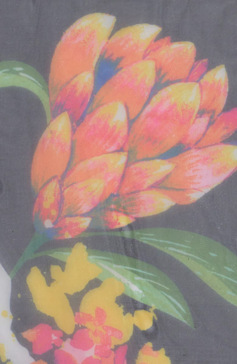 Vince Camuto Tropical Print Chiffon Scarf, Alternate, color, 