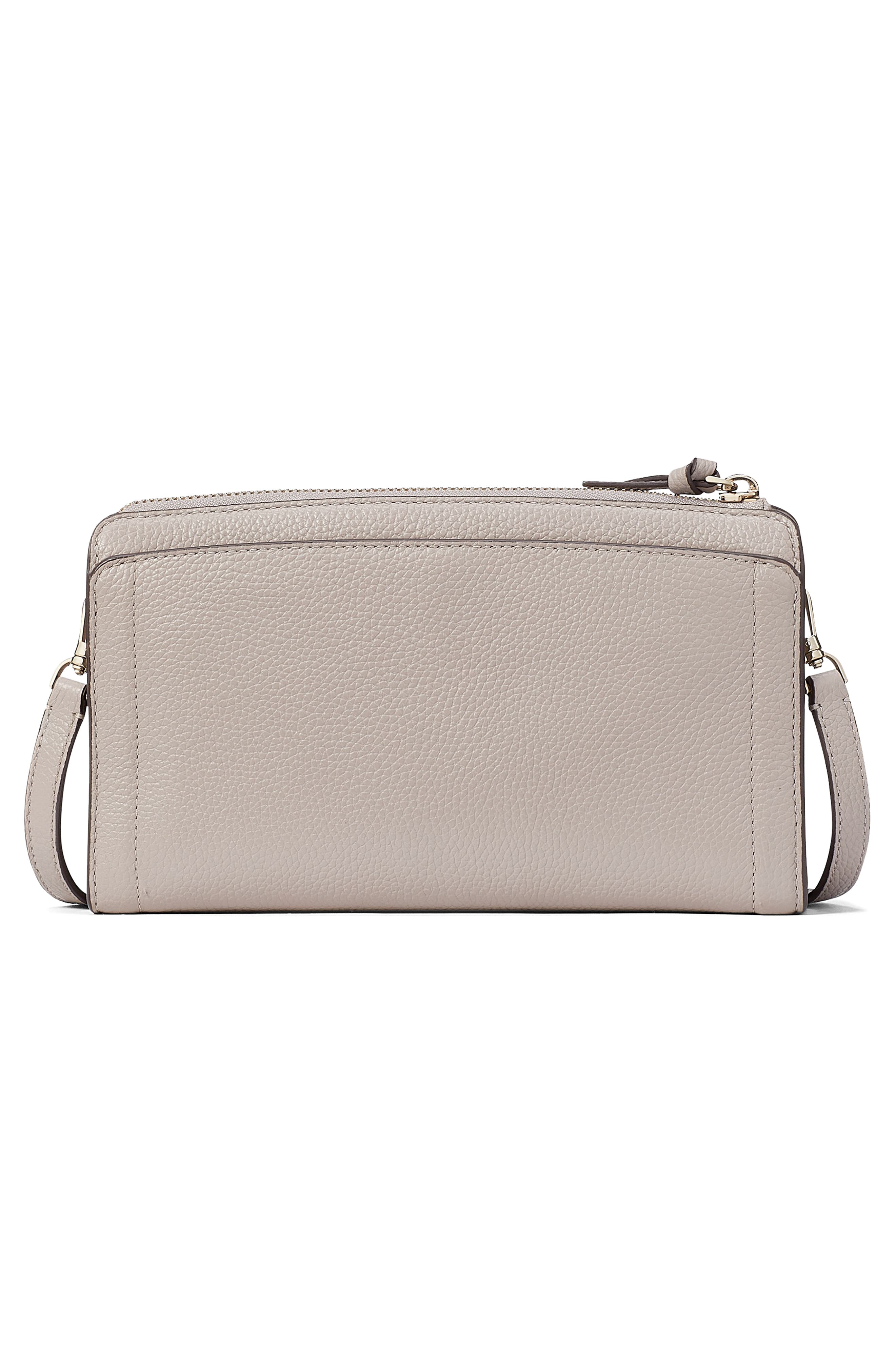 knott small leather crossbody bag, Alternate, color, WARM TAUPE.