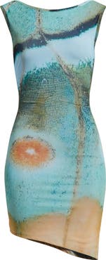 Feners Caracola Asymmetric Body-Con Minidress