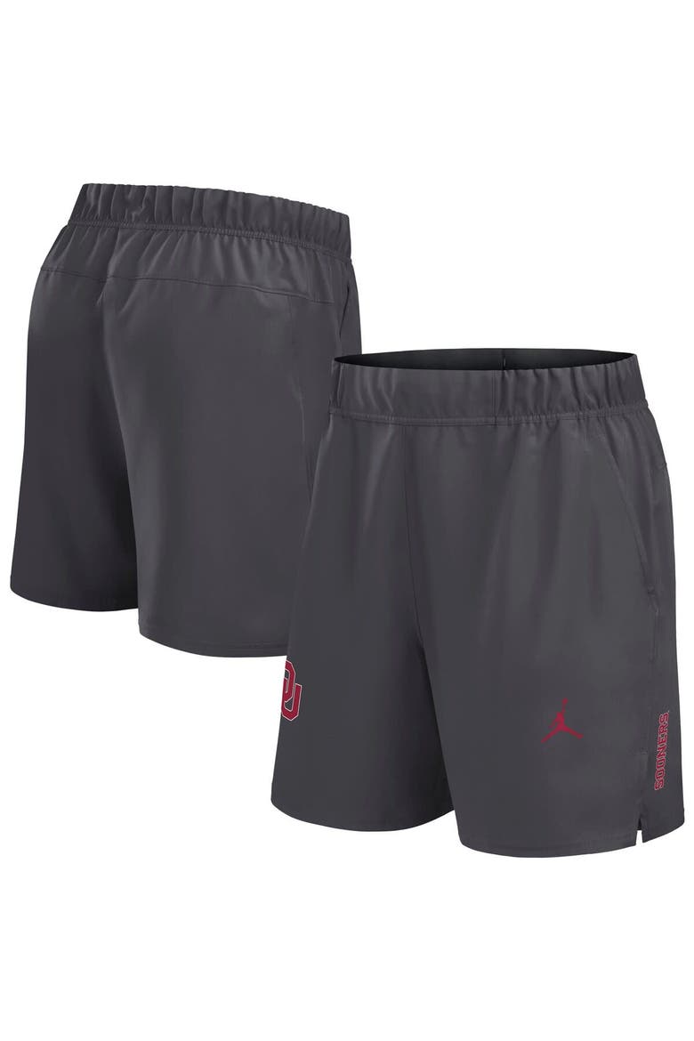 Men's Jordan Brand Gray Oklahoma Sooners Primetime Woven Victory Performance Shorts, Alternate, color, Gray