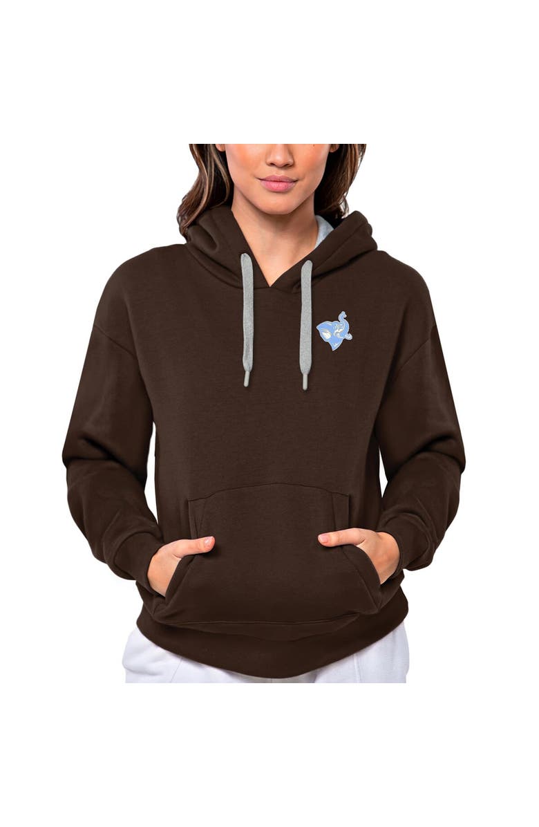 ANTIGUA Women's Antigua Brown Tufts University Jumbos Victory Pullover Hoodie, Main, color, 