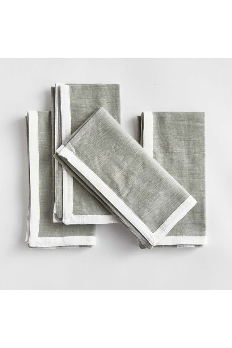 Fernbrook Dinner Napkins Set Of 4, Alternate, color, Green