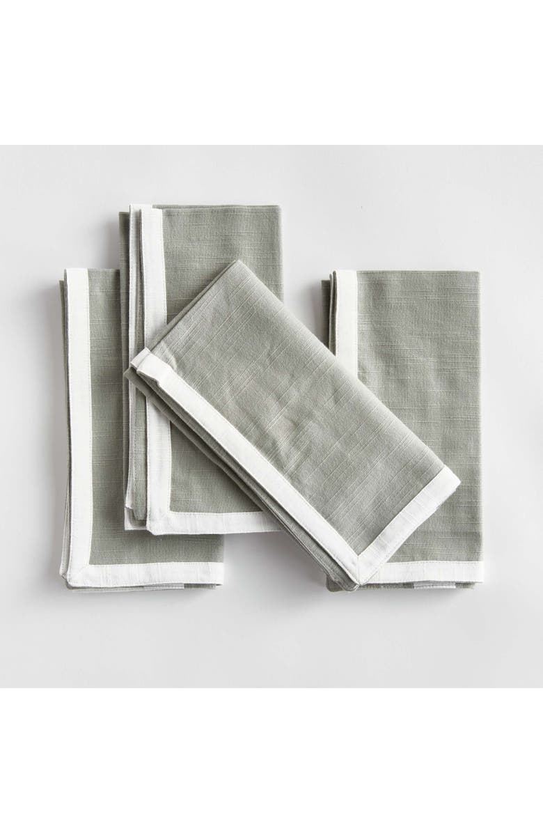 Napa Home & Garden Fernbrook Dinner Napkins Set Of 4, Alternate, color, Green