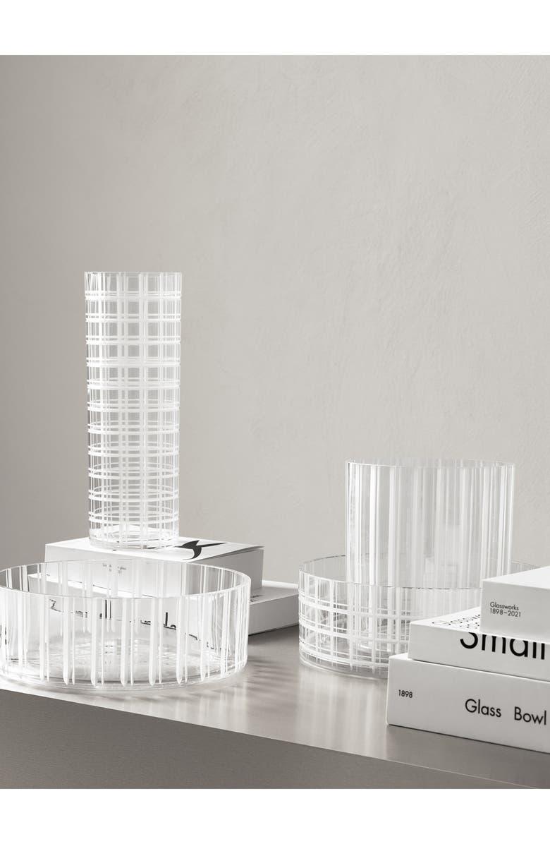 Orrefors Large Cut in Number Checker Vase, Alternate, color, 