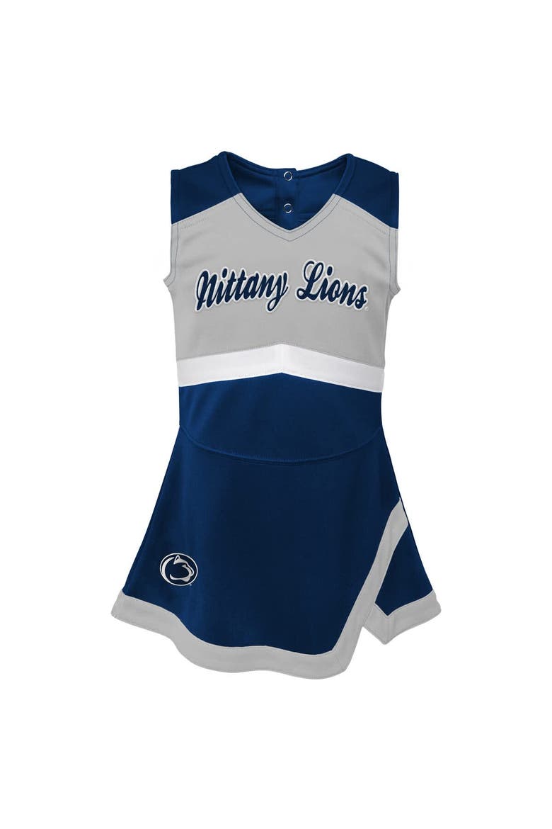 Girls Preschool Navy Penn State Nittany Lions Two-Piece Cheer Captain Jumper Dress & Bloomers Set, Alternate, color, Navy