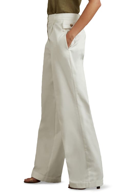 Reiss Harper Wide Leg Trouser In White