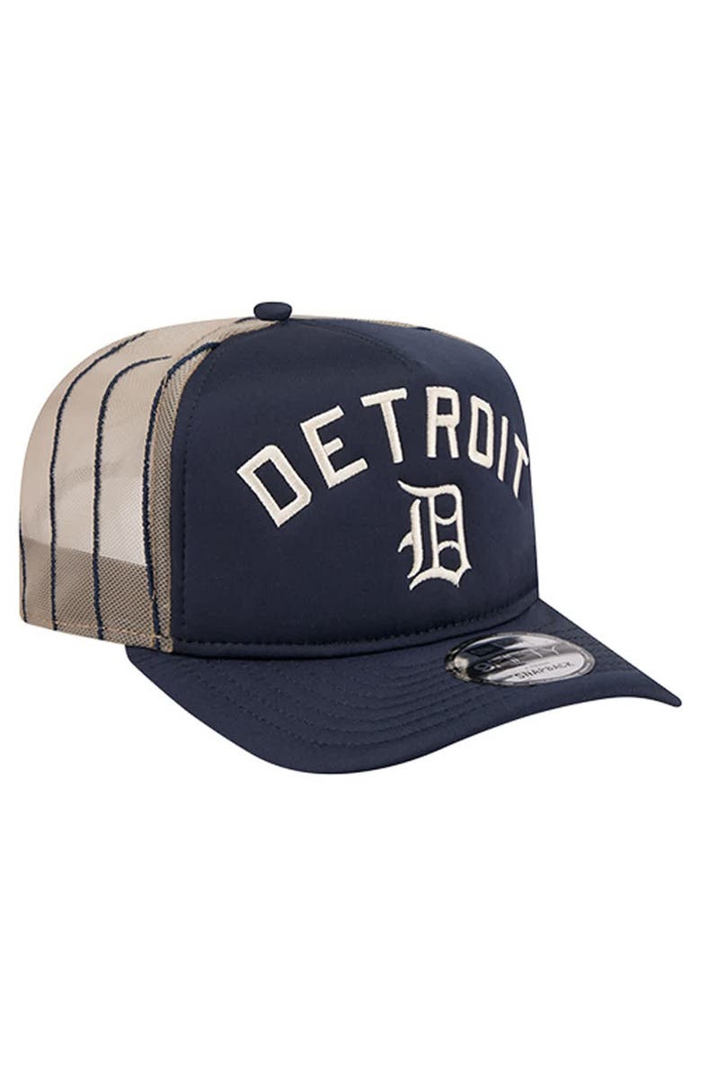New Era Men's New Era Navy Detroit Tigers Vintage Arched Foam Front 9FIFTY A-Frame Adjustable Trucker Hat, Alternate, color, Navy