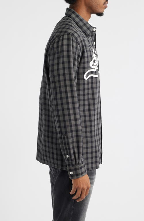 Icecream Mean Gene Long Sleeve Button-up Shirt In Black