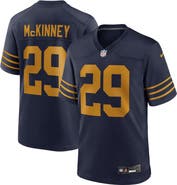 Nike Men's Nike Xavier McKinney Navy Green Bay Packers The 1923 Classic Game Jersey