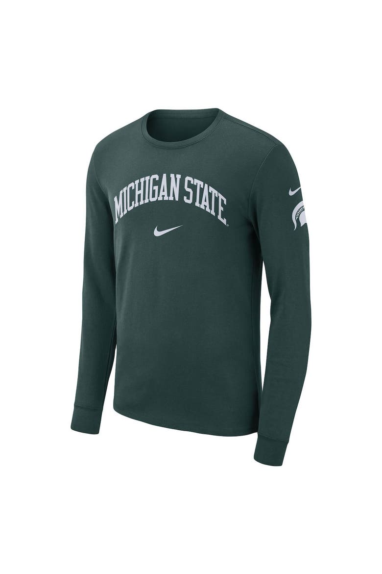 Men's Nike Green Michigan State Spartans Arch 2-Hit Long Sleeve T-Shirt, Alternate, color, Green