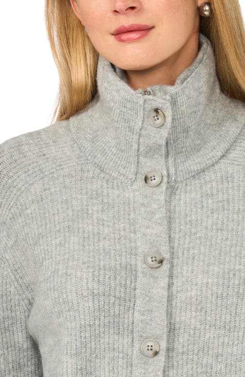 Zip & Button Cardigan