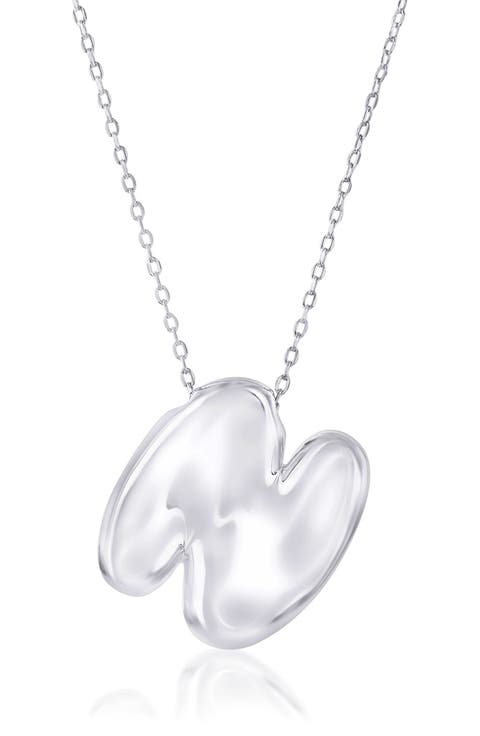 Bubble Initial Pendant Necklace