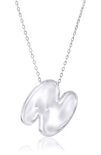 Simona Bubble Initial Pendant Necklace