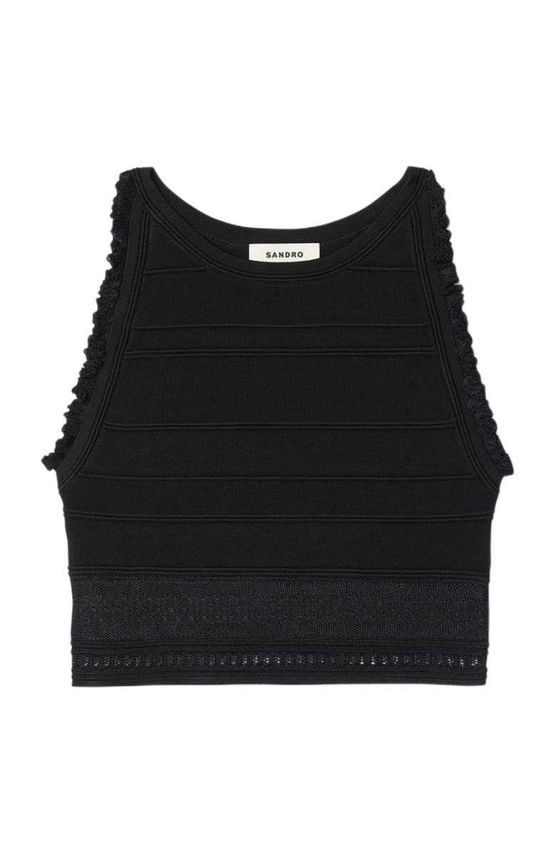 SANDRO Sleeveless top, Alternate, color, Black