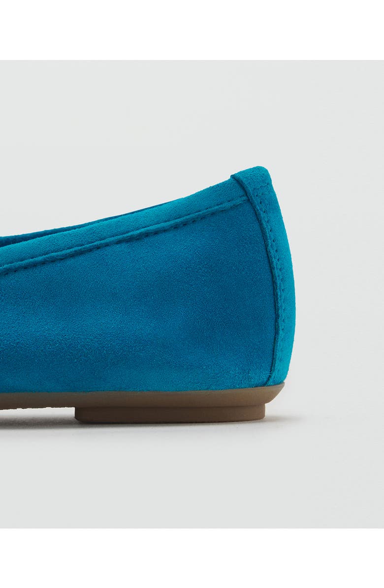 MANGO Cap Toe Suede Ballet Flat, Alternate, color, Blue