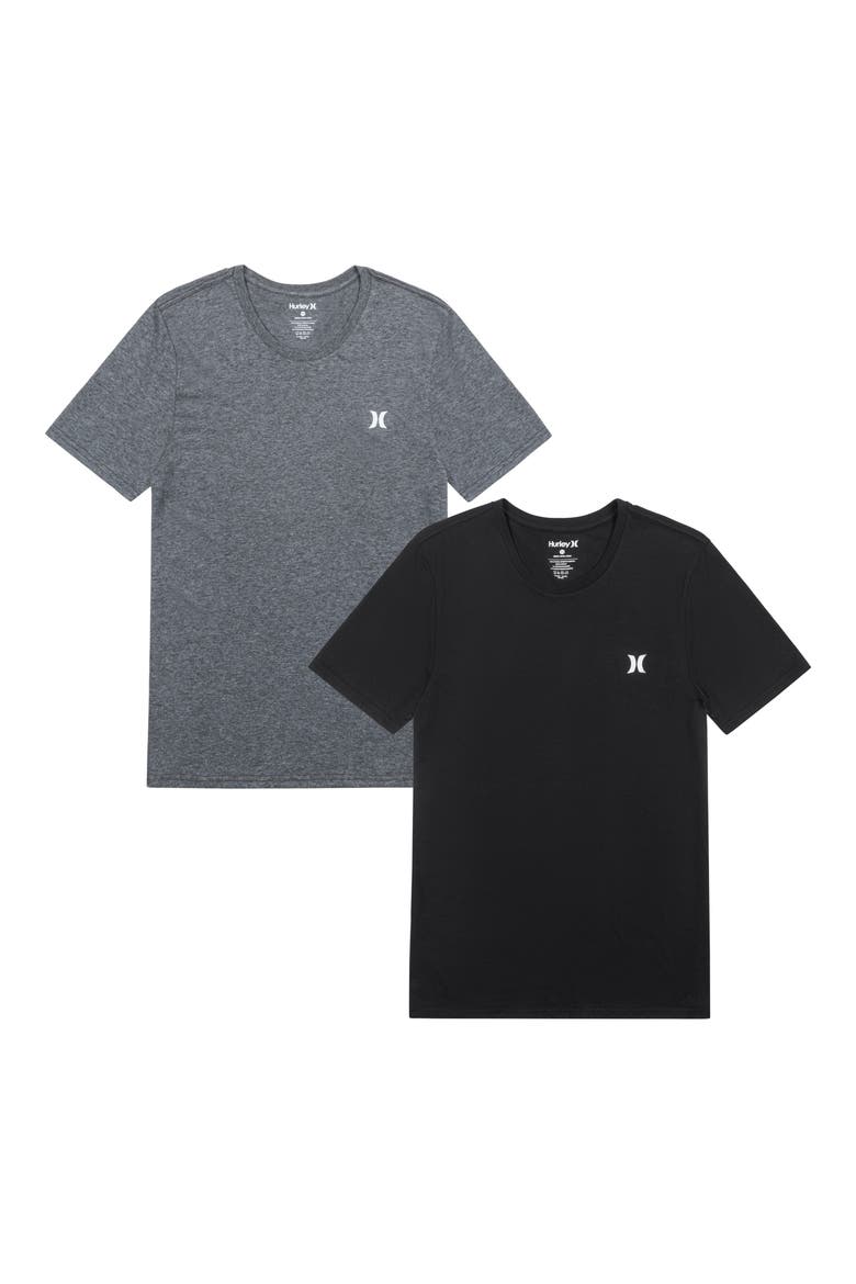 2-Pack Crewneck T-Shirts, Main, color, BLACK GREY