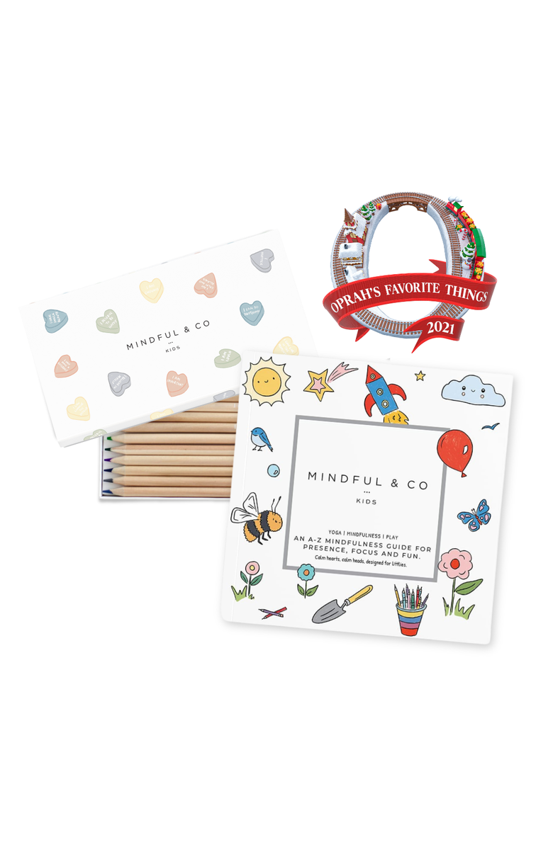 Mindful & Co Kids Mindful Coloring Pack, Main, color, White