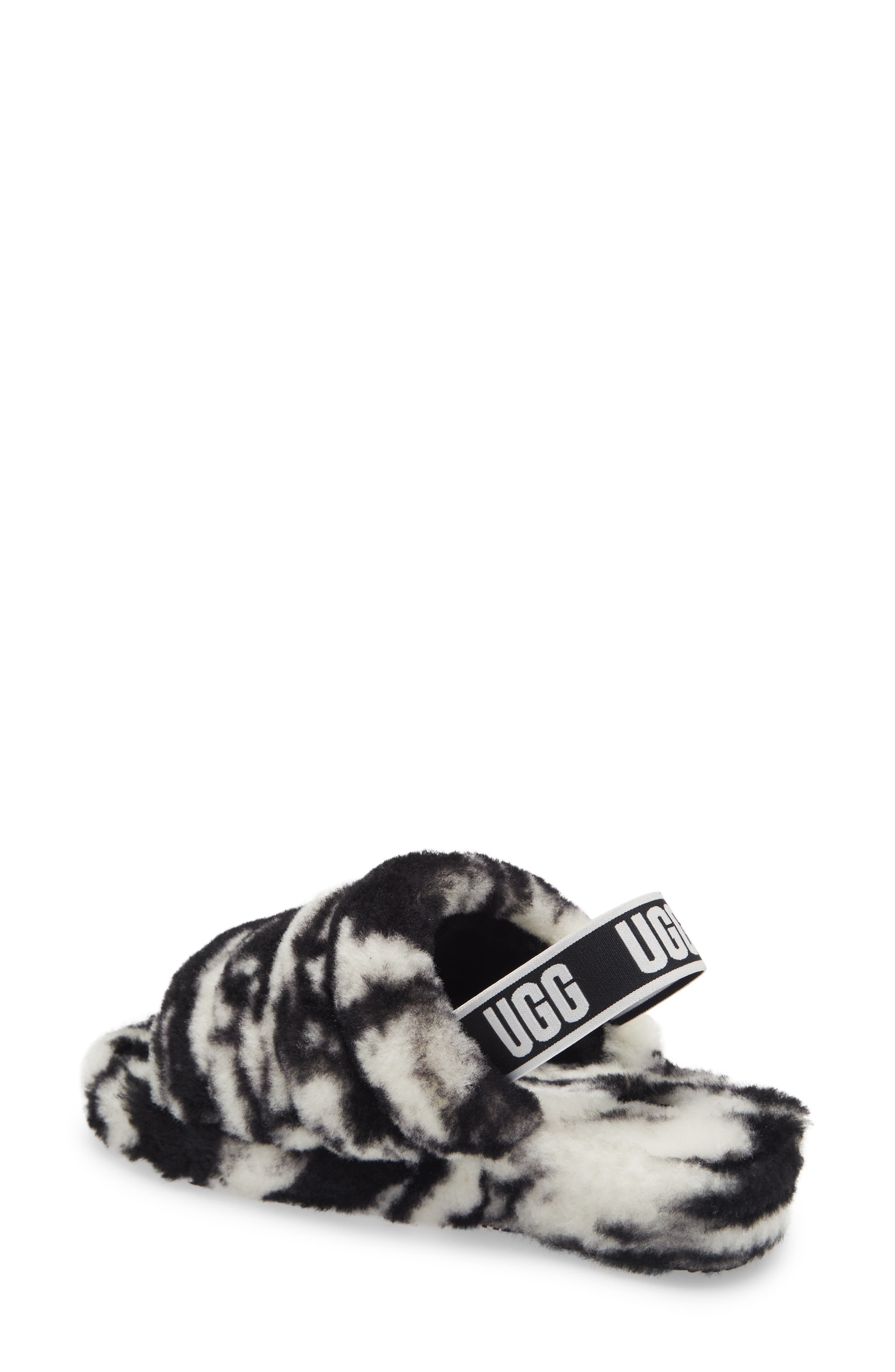 UGG<sup>®</sup> Fluff Yeah Faux Fur Slingback Sandal, Alternate, color, 