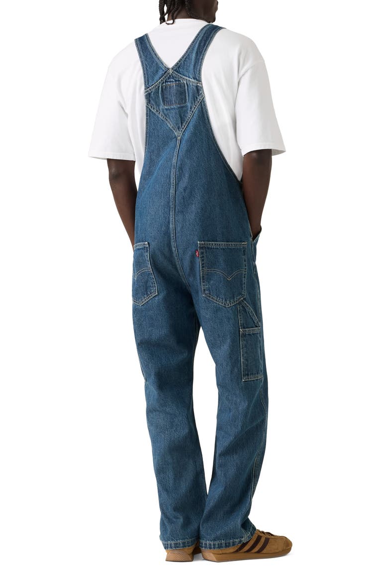 Loose Cotton Denim Overalls, Alternate, color, GET INVOLVED OVERALL