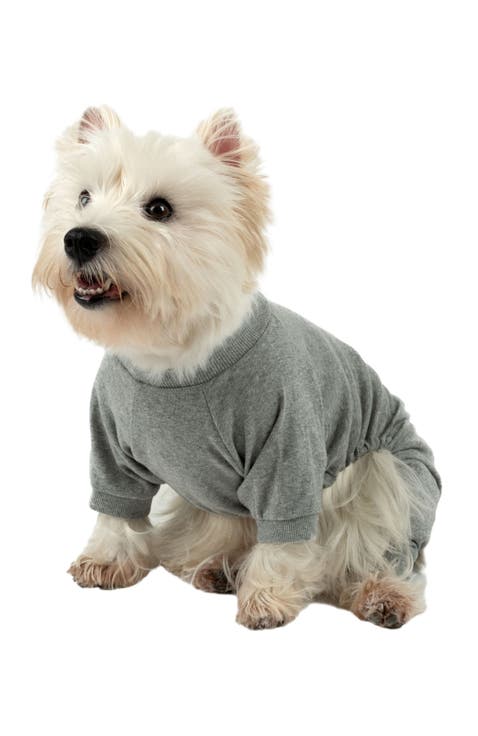 Dog Cotton Solid Matching Family Pajamas