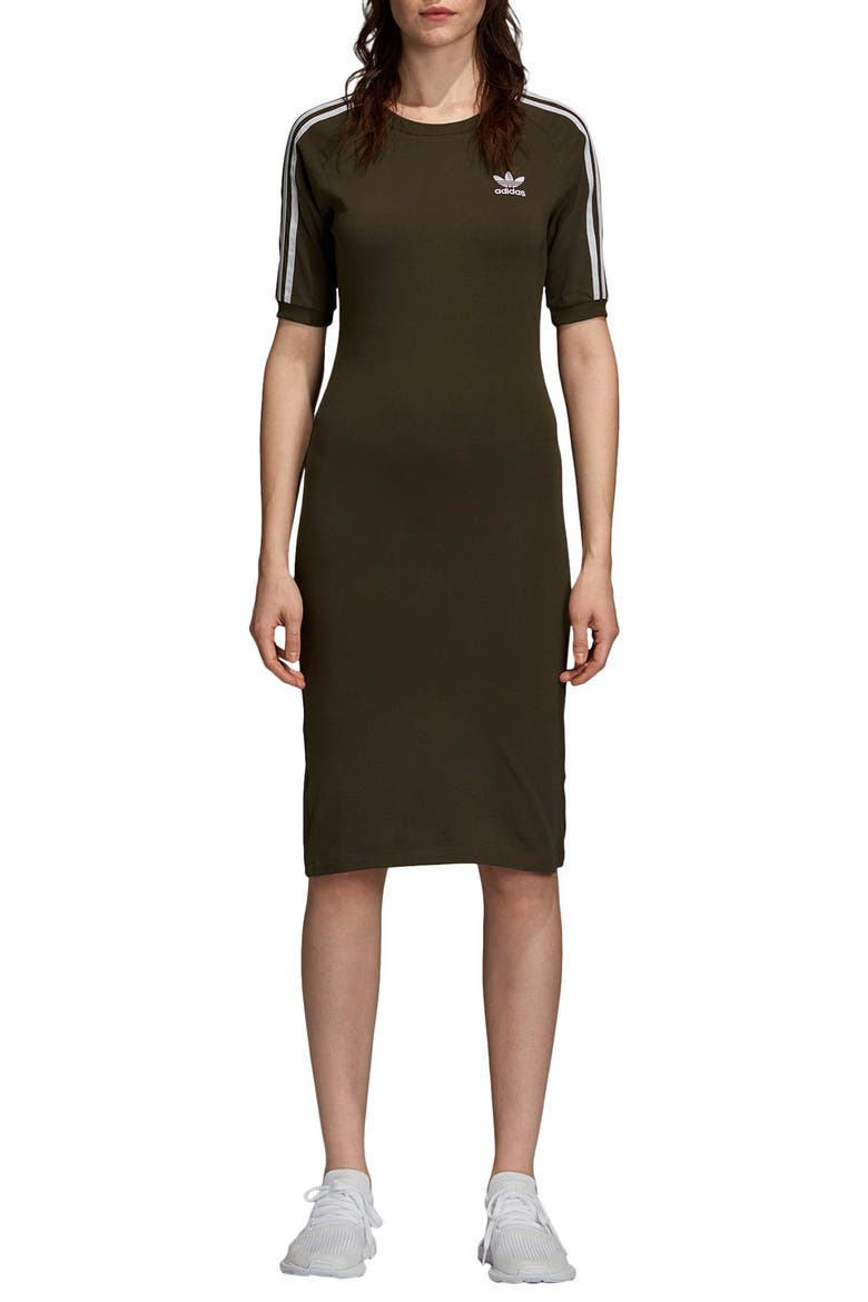 adidas 3-Stripes Dress, Main, color, NIGHT CARGO