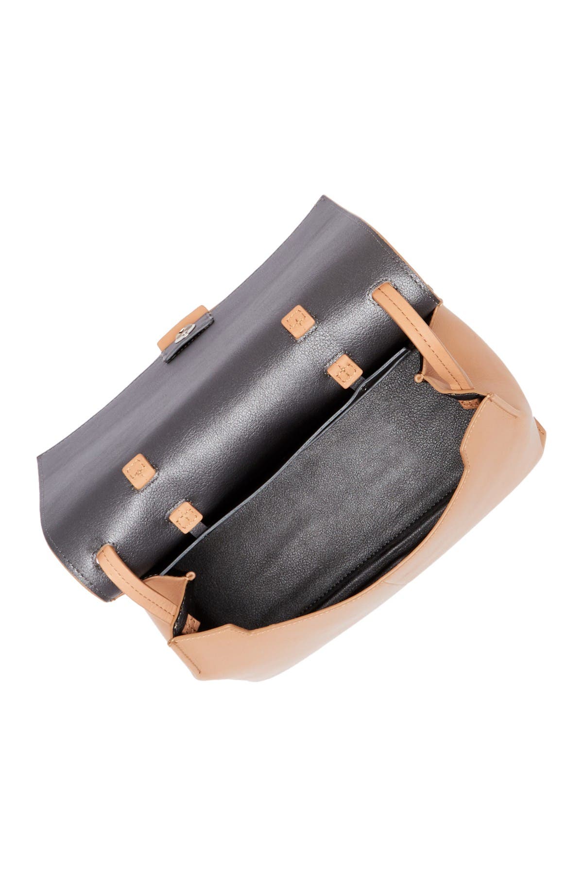 Christopher Kon Striped Combo Leather Satchel, Alternate, color, 