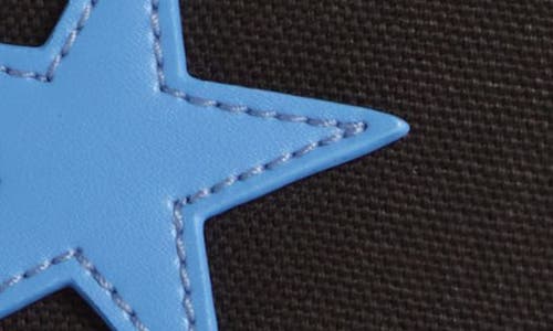 Amiri Three Star Appliqué Trucker Hat In Black/carolina Blue