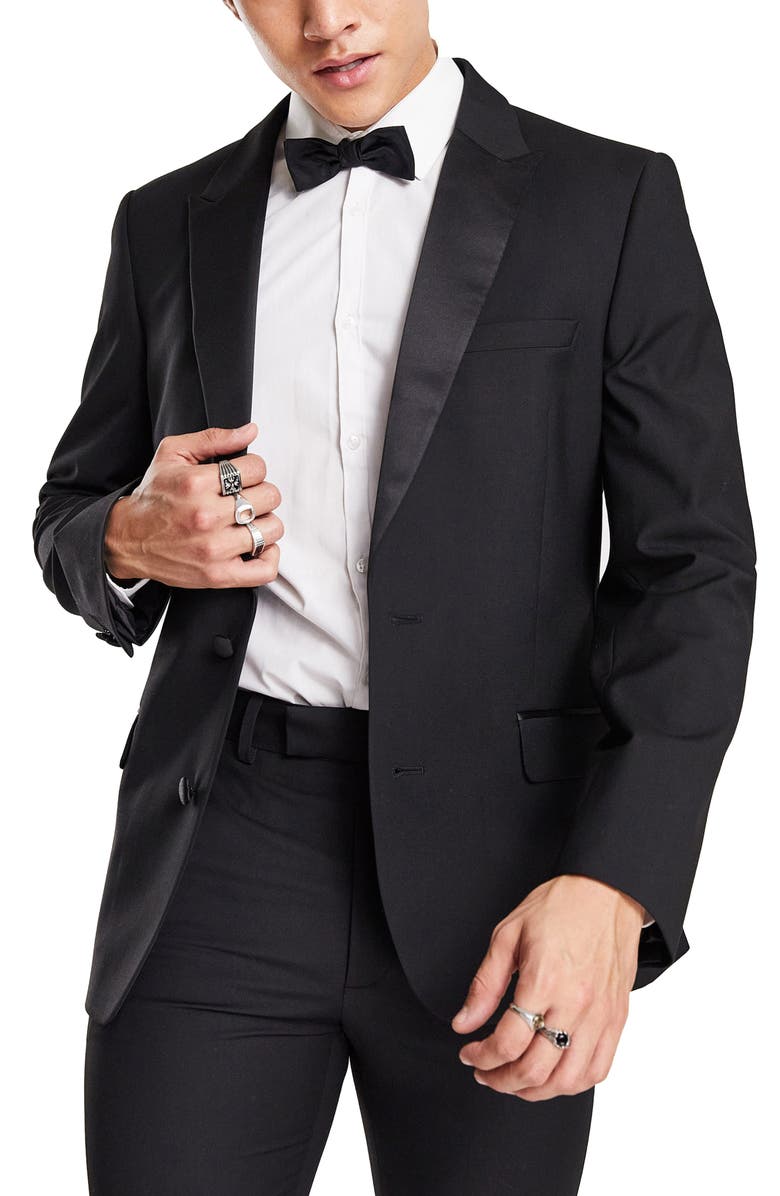 ASOS DESIGN Skinny Dinner Jacket, Main, color, 