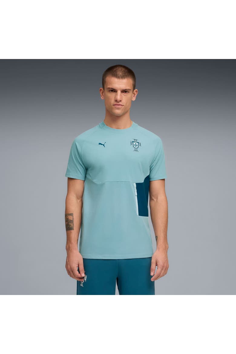 Men's Puma Mint Portugal National Team PumaTech Pocket T-Shirt, Main, color, Mint