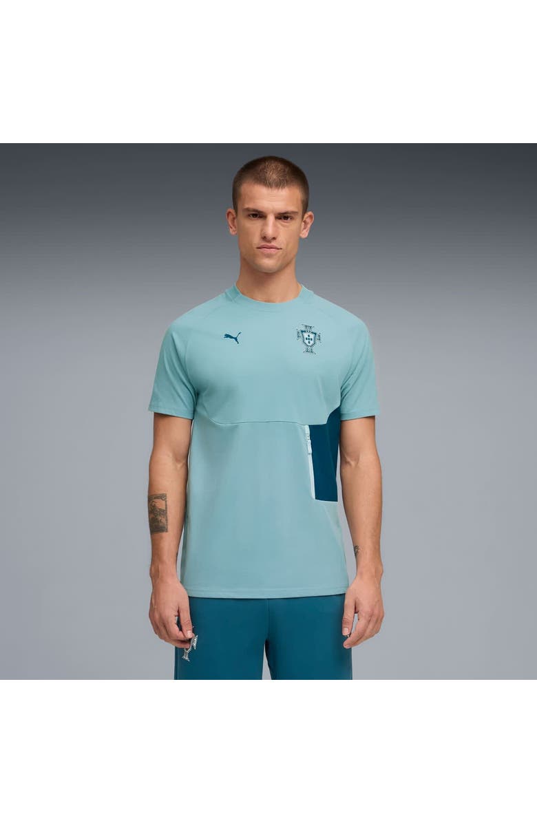 PUMA Men's Puma Mint Portugal National Team PumaTech Pocket T-Shirt, Main, color, Mint