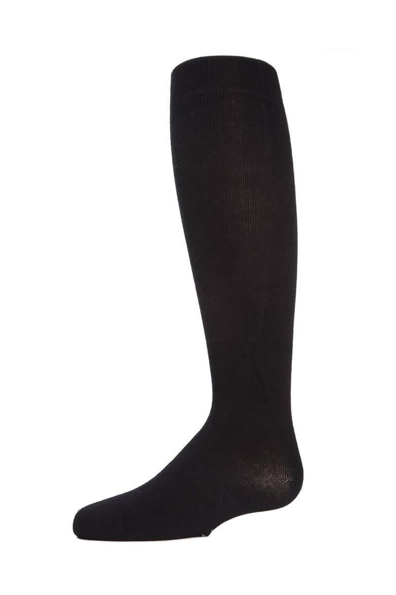 Kid's Soft Pima Cotton Opaque Tights, Main, color, Black