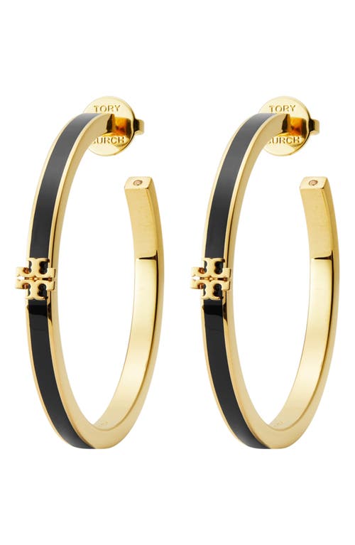 Tory Burch Kira Enamel Hoop Earring In Multi