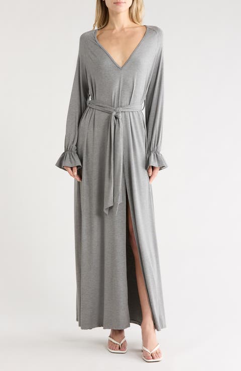 Oversize Bell Sleeve Maxi Dress
