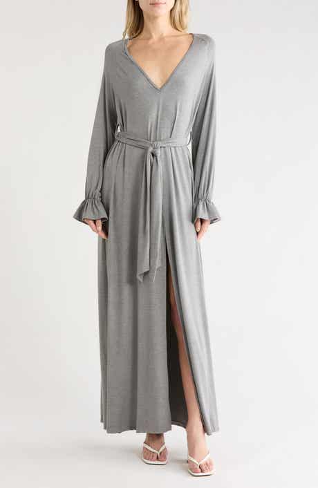 GO COUTURE Oversize Bell Sleeve Maxi Dress