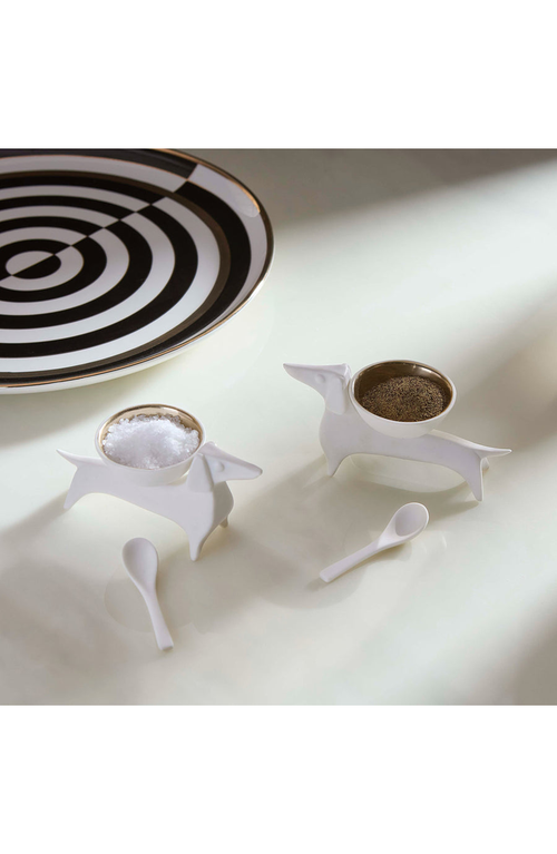 Jonathan Adler Dachshund Salt And Pepper Cellars In Multi