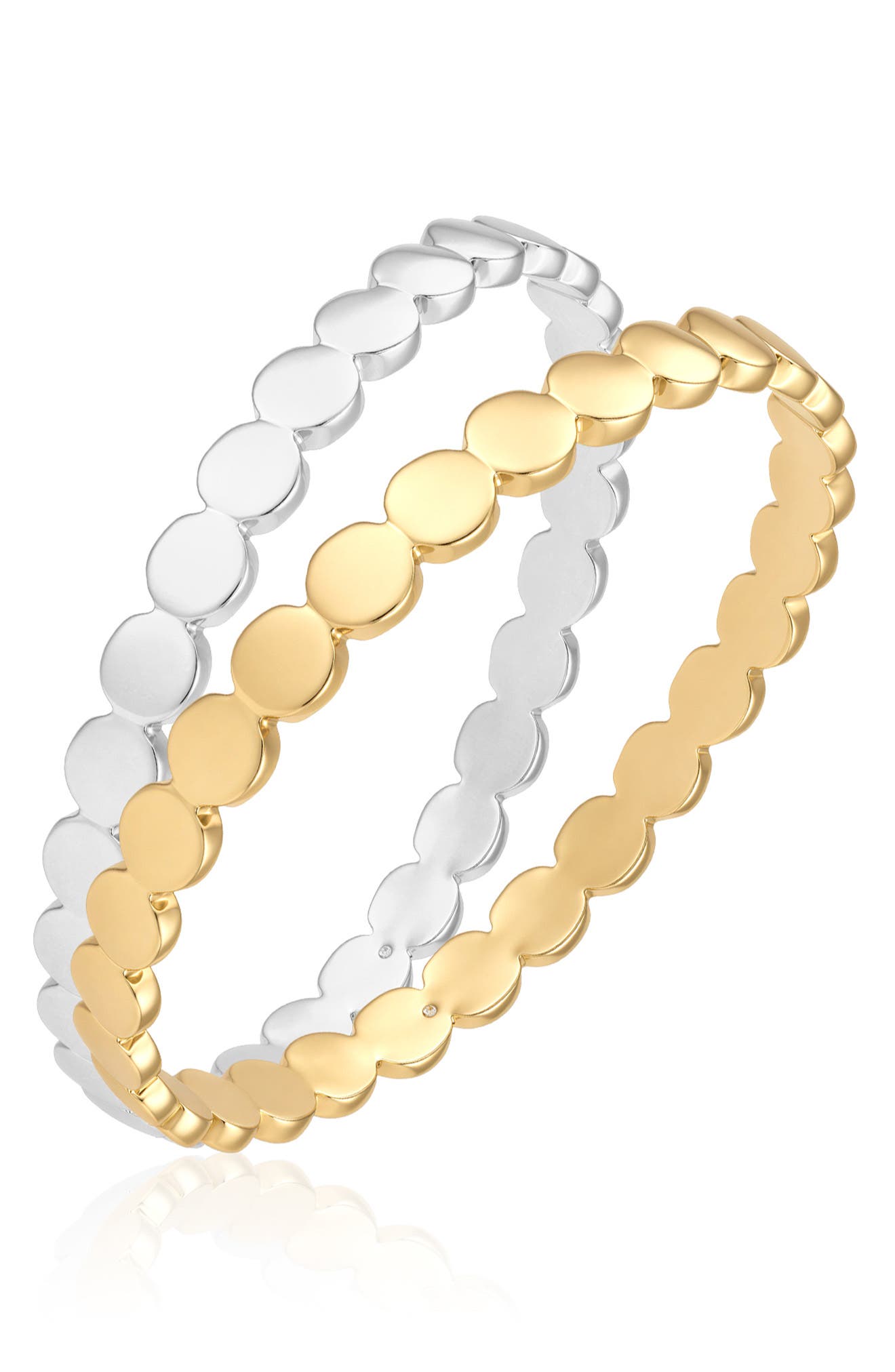 Set of 2 Two Tone Bangles