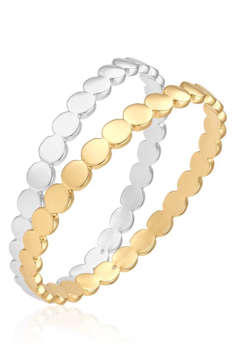 Set of 2 Two Tone Bangles