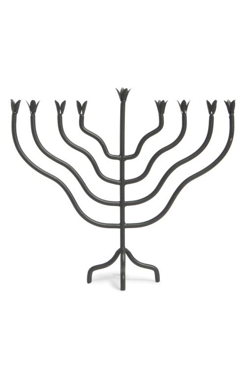 The Floral Society Tall Beacon Menorah in Black  product