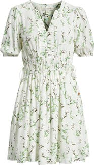 Treasure & Bond Print Puff Sleeve Minidress