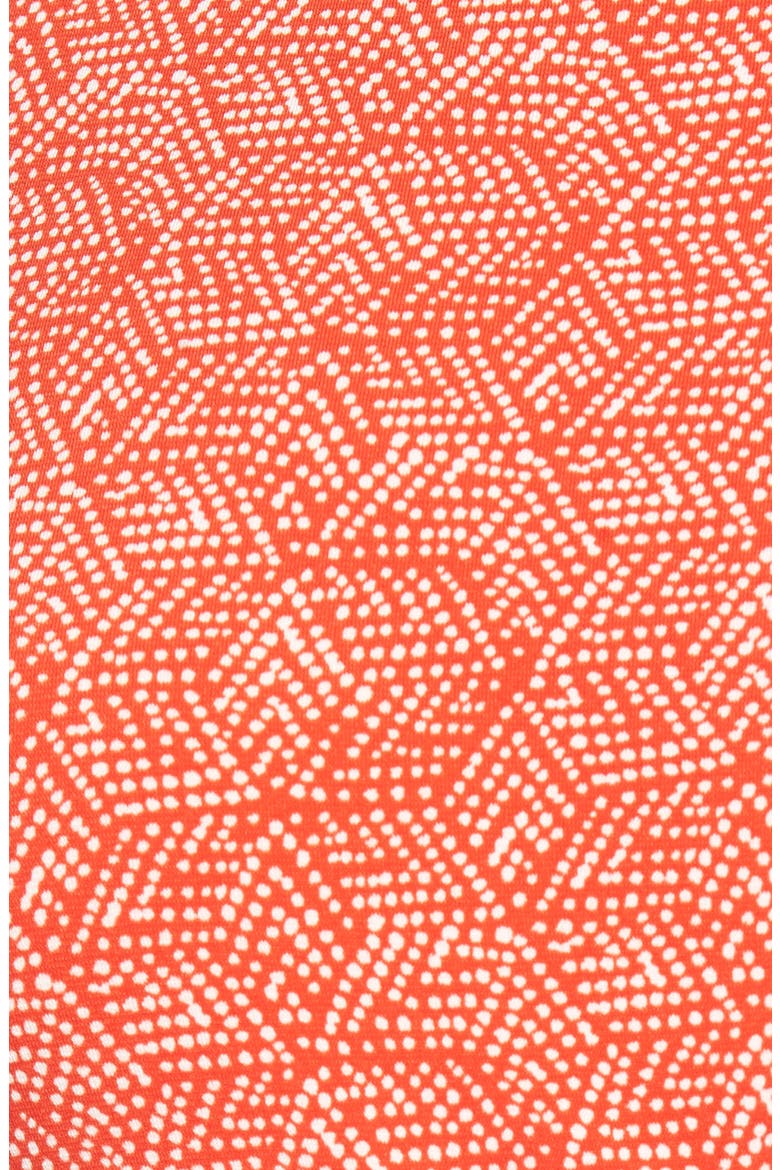 Dot Ruched Sharkbite Hem Top, Alternate, color, FIREWATER