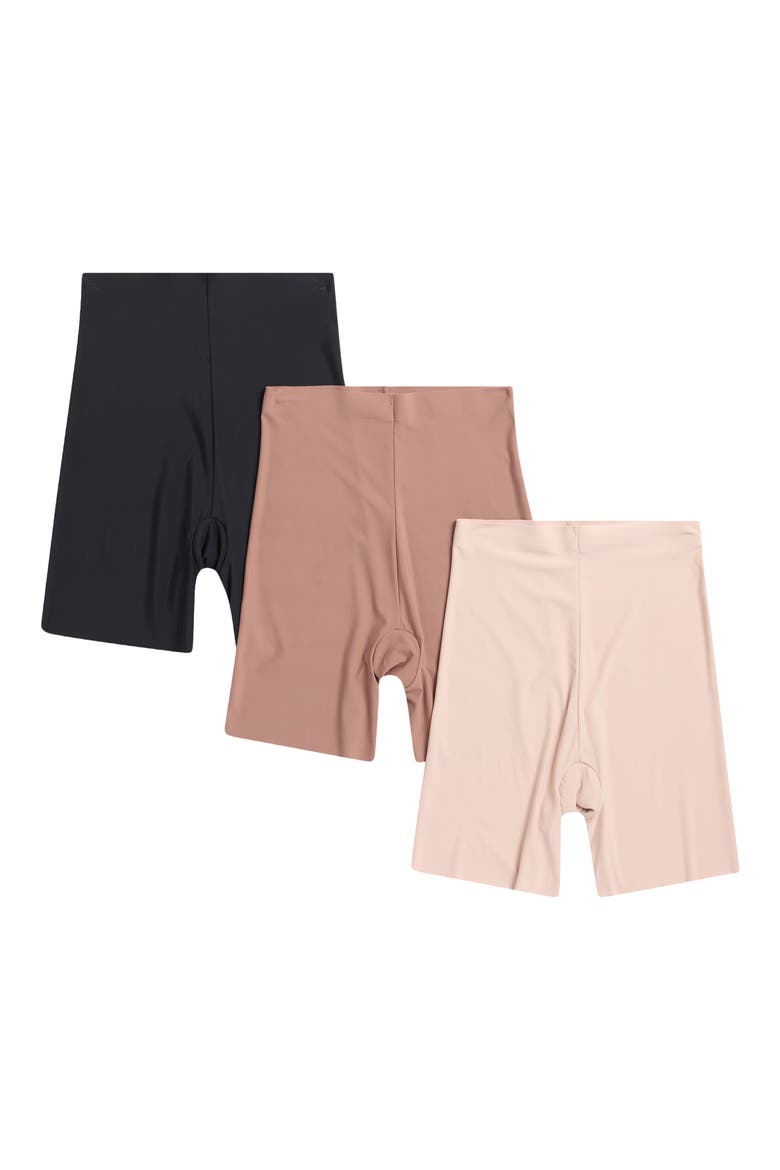 Assorted 3-Pack Shaping Shorts, Main, color, BLACK/ONDINE BLUSH/SABLE ROSE