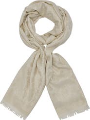 KARL LAGERFELD PARIS Metallic Daisy Evening Wrap Scarf