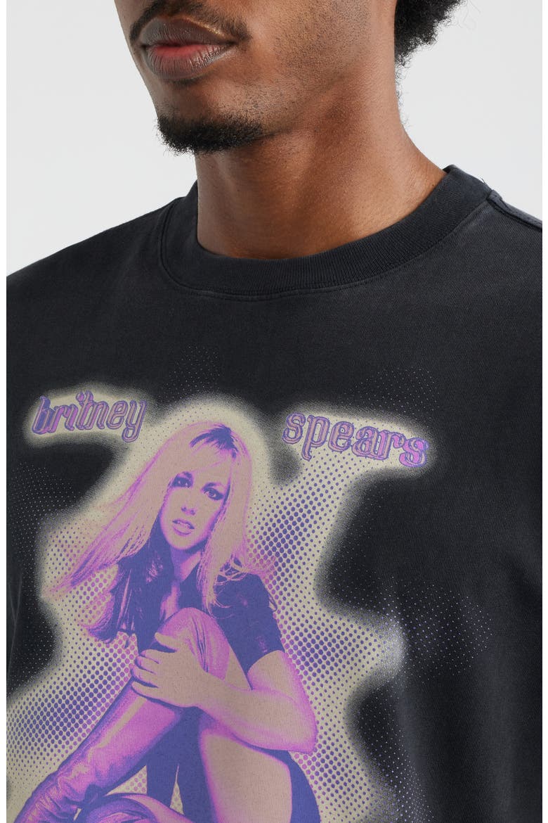 Oversize Britney Spears Tour Graphic T-Shirt, Alternate, color, WASHED BLACK
